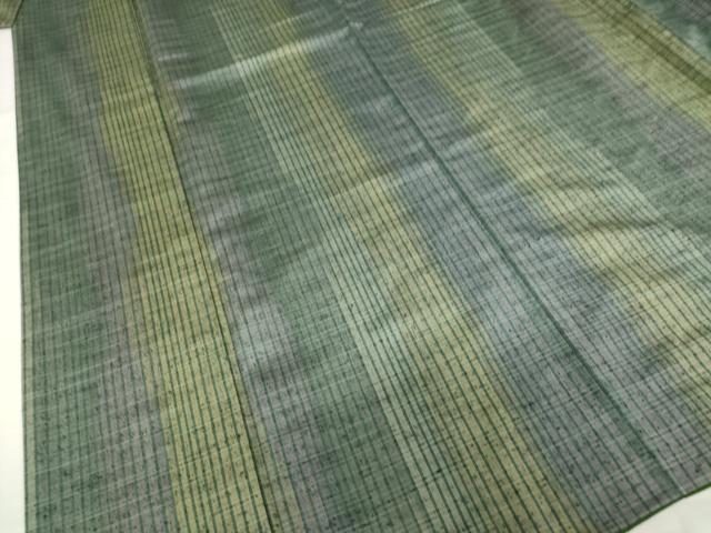 平和屋着物●上質な紬　間道　正絹　逸品　AABI2424ck