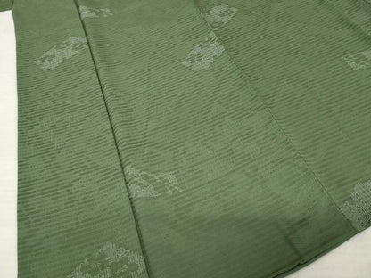 平和屋着物●上質な小紋　幾何学花文　正絹　逸品　AABI2425ck