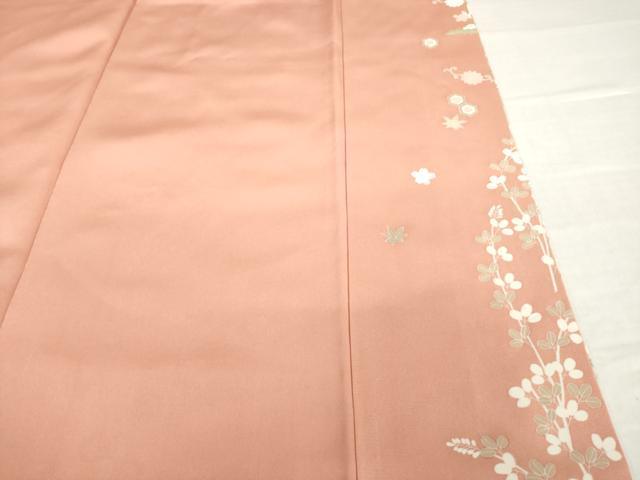 平和屋着物●訪問着　友禅　駒刺繍　雪輪花丸文　暈し染め　金彩　正絹　逸品　AABI2426ck