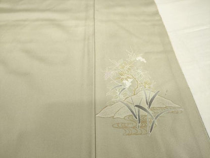 平和屋着物●訪問着　飛鶴風景文　暈し染め　正絹　逸品　AABI2427ck