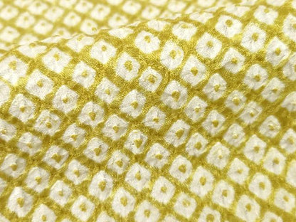 平和屋着物●大変加工の良い総絞り小紋　正絹　逸品　AABI2428ck