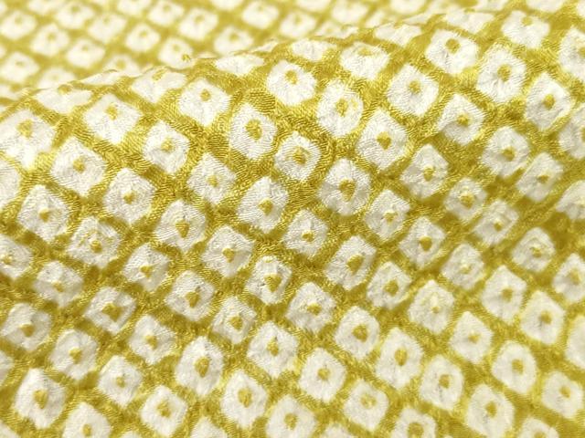 平和屋着物●大変加工の良い総絞り小紋　正絹　逸品　AABI2428ck