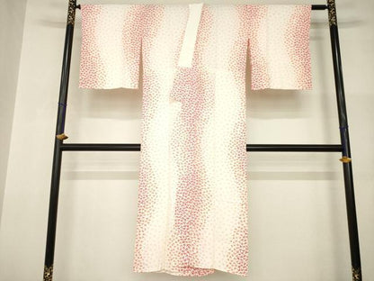 平和屋着物●長襦袢　無双仕立て　折り鶴　正絹　逸品　AABI2431ck
