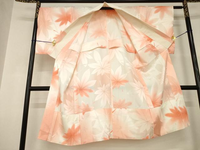 平和屋着物●長襦袢　無双仕立て　楓　暈し染　正絹　逸品　AABI2433ck