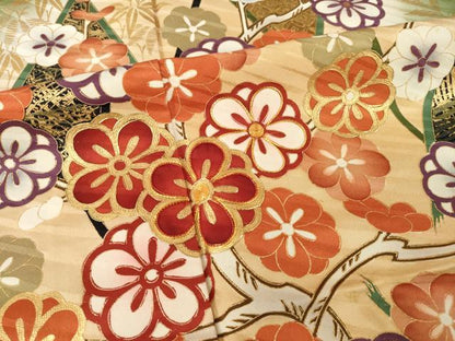 平和屋着物●豪華振袖　作家物　駒刺繍　花籬文　金彩　正絹　逸品　AABI2438ck