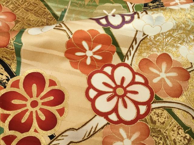 平和屋着物●豪華振袖　作家物　駒刺繍　花籬文　金彩　正絹　逸品　AABI2438ck