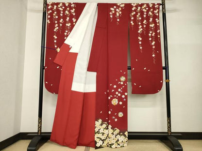 平和屋着物●豪華振袖　花丸文　暈し染め　正絹　逸品　AABI2439ck