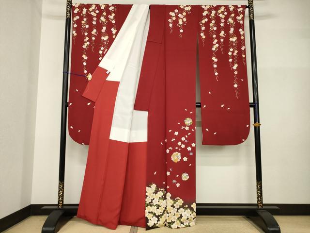 平和屋着物●豪華振袖　花丸文　暈し染め　正絹　逸品　AABI2439ck