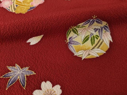 平和屋着物●豪華振袖　花丸文　暈し染め　正絹　逸品　AABI2439ck
