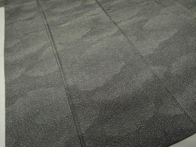 平和屋着物●江戸小紋　雲重ね文　黒地　正絹　逸品　AABI2440ck