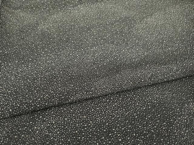 平和屋着物●江戸小紋　雲重ね文　黒地　正絹　逸品　AABI2440ck