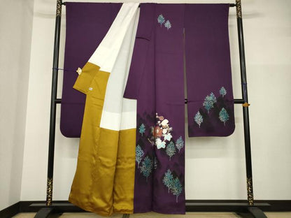 平和屋着物●豪華振袖　花丸文　金彩　正絹　逸品　AABI2442ck