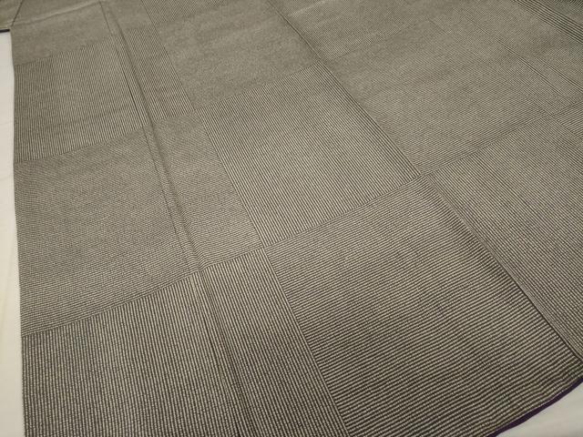 平和屋着物●上質な小紋　市松文　正絹　逸品　AABI2444ck