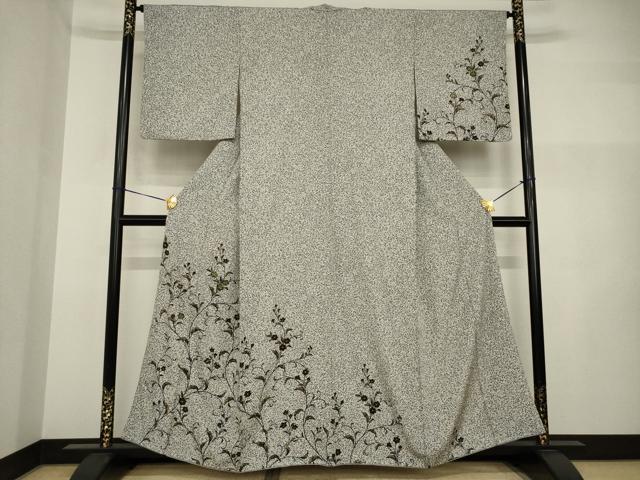 平和屋着物●訪問着　玉蟲　花唐草文　たたき染め　金彩　正絹　逸品　AABI2447ck