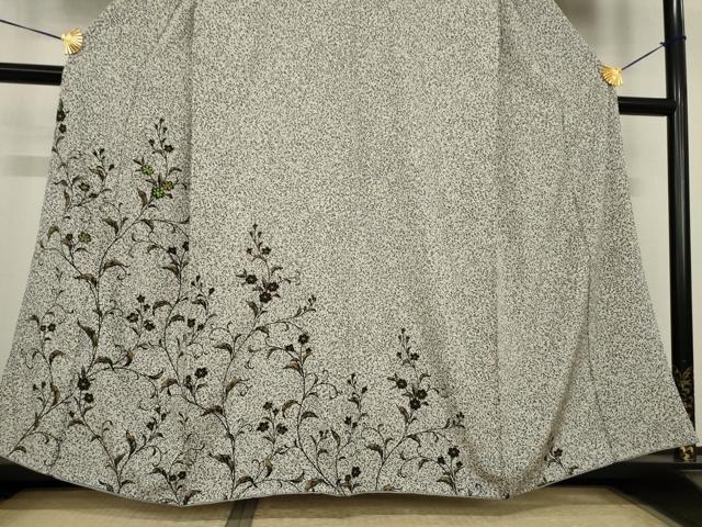 平和屋着物●訪問着　玉蟲　花唐草文　たたき染め　金彩　正絹　逸品　AABI2447ck