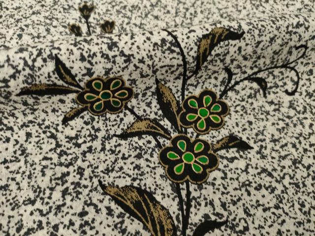 平和屋着物●訪問着　玉蟲　花唐草文　たたき染め　金彩　正絹　逸品　AABI2447ck