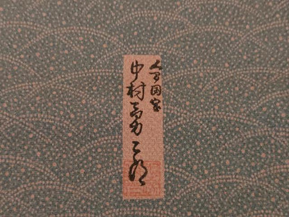 平和屋着物●重要無形文化財　人間国宝　中村勇二郎　江戸小紋　訪問着　エ霞遠山文　正絹　逸品　AABI2449ck