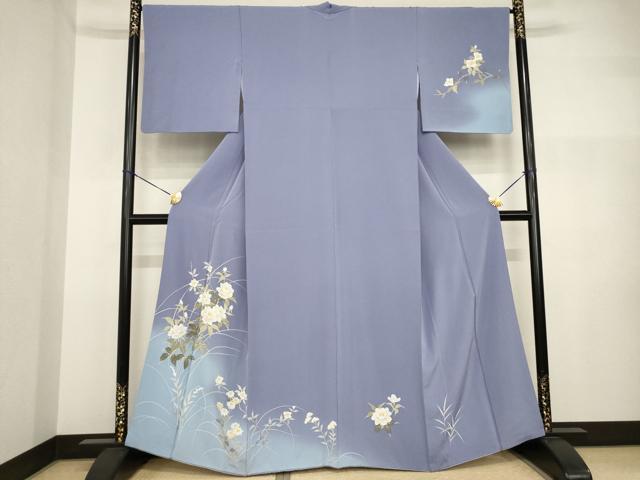 平和屋着物●訪問着　草花文　暈し染め　正絹　逸品　AABI2452ck
