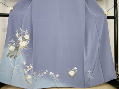 平和屋着物●訪問着　草花文　暈し染め　正絹　逸品　AABI2452ck