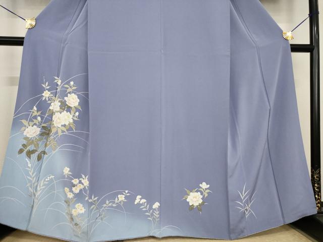 平和屋着物●訪問着　草花文　暈し染め　正絹　逸品　AABI2452ck