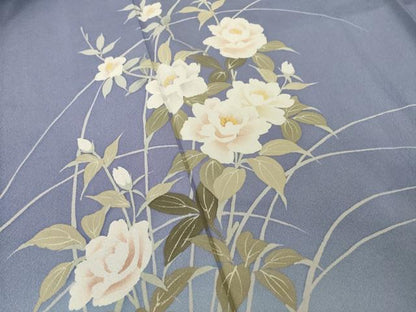 平和屋着物●訪問着　草花文　暈し染め　正絹　逸品　AABI2452ck