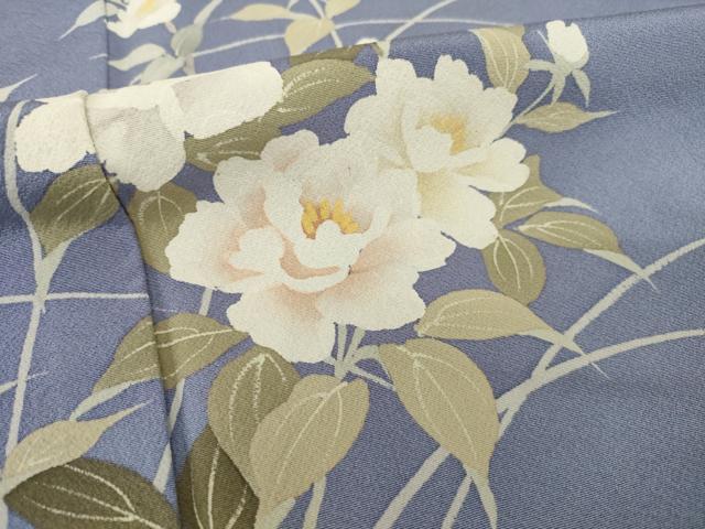 平和屋着物●訪問着　草花文　暈し染め　正絹　逸品　AABI2452ck