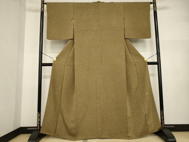 平和屋着物●京友禅　渥美博也　小紋　霞文　たたき染め　正絹　逸品　AABI2454ck