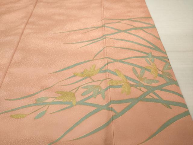 平和屋着物●豪華振袖　駒刺繍　流水花文　金彩　正絹　逸品　AABI2455ck