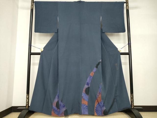 平和屋着物●世界的人形師　辻村寿三郎　ジュサブロー　訪問着　幾何学文　金彩　正絹　逸品　AABI2459ck