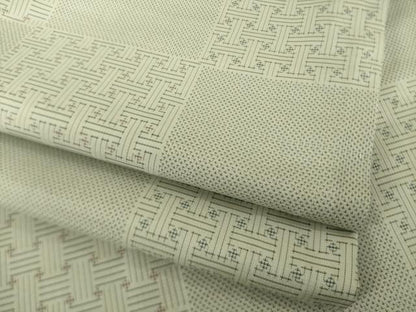 平和屋着物●本場大島紬　カタス7マルキ　市松文　秋名バラ柄　ロング丈　正絹　逸品　AABI2460ck