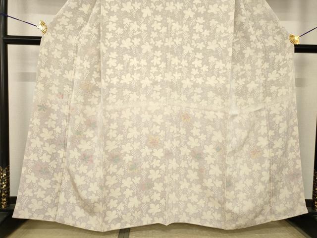 平和屋着物●訪問着　刺繍　葡萄蔦草文　暈し染め　正絹　逸品　AABI2464ck