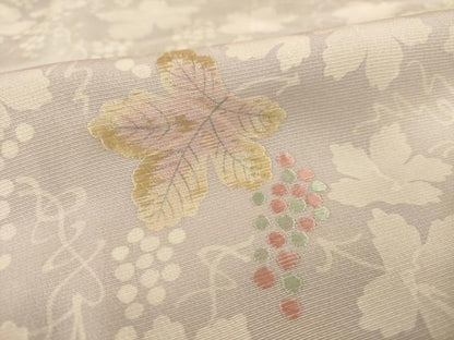 平和屋着物●訪問着　刺繍　葡萄蔦草文　暈し染め　正絹　逸品　AABI2464ck
