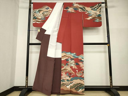 平和屋着物●ファッションデザイナー　HIROKO KOSHINO　コシノヒロコ　訪問着　花鳥文　正絹　逸品　AABI2465ck