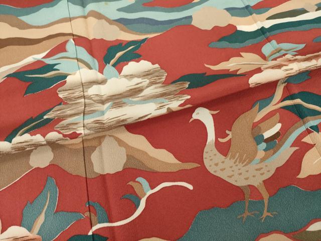 平和屋着物●ファッションデザイナー　HIROKO KOSHINO　コシノヒロコ　訪問着　花鳥文　正絹　逸品　AABI2465ck