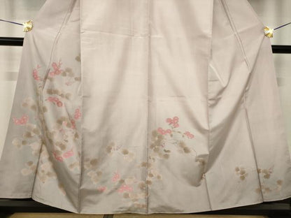 平和屋着物●本場大島紬　染大島　訪問着　花蔦草文　暈し染め　正絹　逸品　AABI2466ck