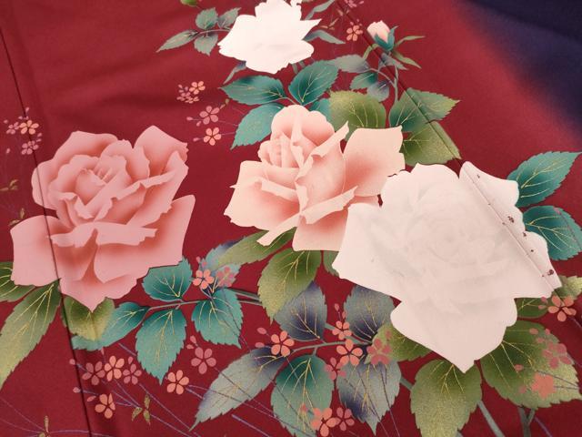 平和屋着物●豪華振袖　草花文　暈し染め　金彩　さが美扱い　正絹　逸品　AABI2474ck
