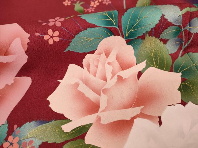 平和屋着物●豪華振袖　草花文　暈し染め　金彩　さが美扱い　正絹　逸品　AABI2474ck