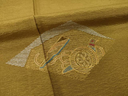 平和屋着物●訪問着　刺繍　玩具文　金銀彩　正絹　逸品　AABI2475ck