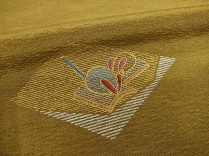 平和屋着物●訪問着　刺繍　玩具文　金銀彩　正絹　逸品　AABI2475ck