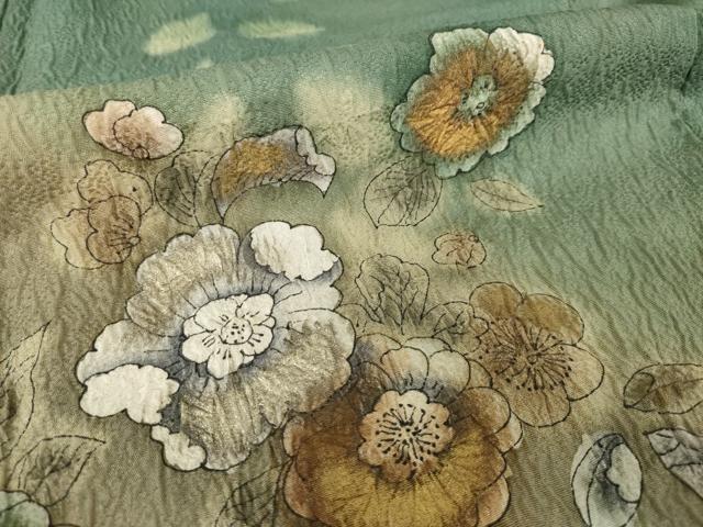 平和屋着物●訪問着　辻が花　暈し染　金彩　正絹　逸品　AABI2478ck