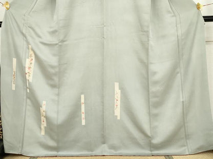 平和屋着物●訪問着　刺繍　短冊草花文　金糸　正絹　逸品　AABI2481cs