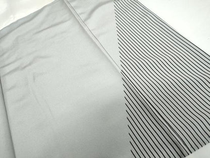 平和屋着物●訪問着　更紗花文　黒地　正絹　逸品　AABI2483cs