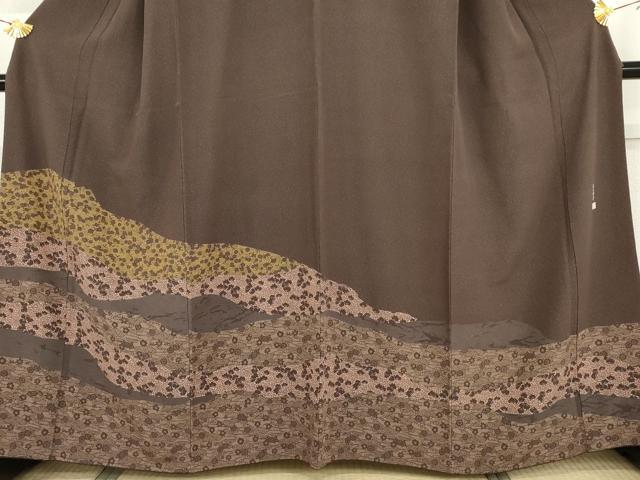 平和屋着物●安田勝彦　訪問着　流水花唐草文　正絹　逸品　AABI2484cs