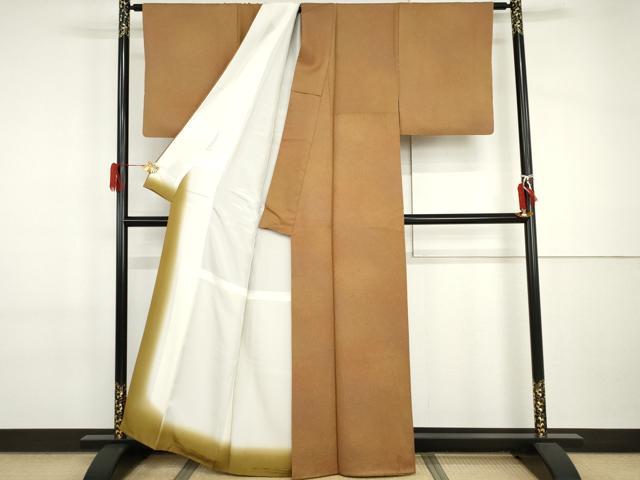 平和屋着物●染色作家　津室朱光　小紋　霞文　暈し染め　正絹　逸品　AABI2492cs