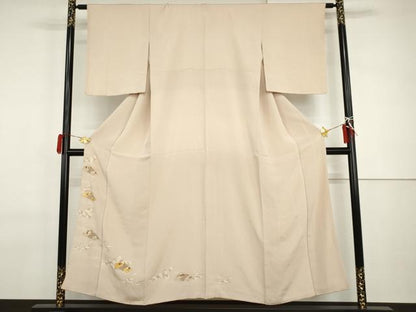 平和屋着物●豪華色留袖　友禅　花文箱　金彩　鬼しぼ縮緬　さが美扱い　正絹　逸品　AABI2497cs