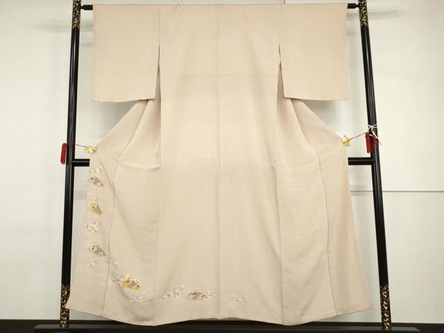 平和屋着物●豪華色留袖　友禅　花文箱　金彩　鬼しぼ縮緬　さが美扱い　正絹　逸品　AABI2497cs