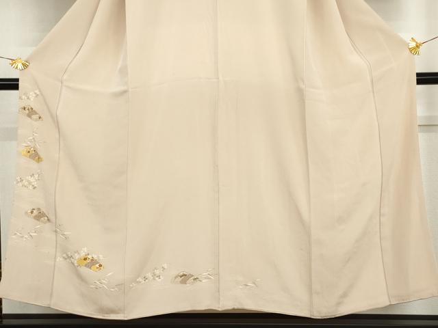 平和屋着物●豪華色留袖　友禅　花文箱　金彩　鬼しぼ縮緬　さが美扱い　正絹　逸品　AABI2497cs