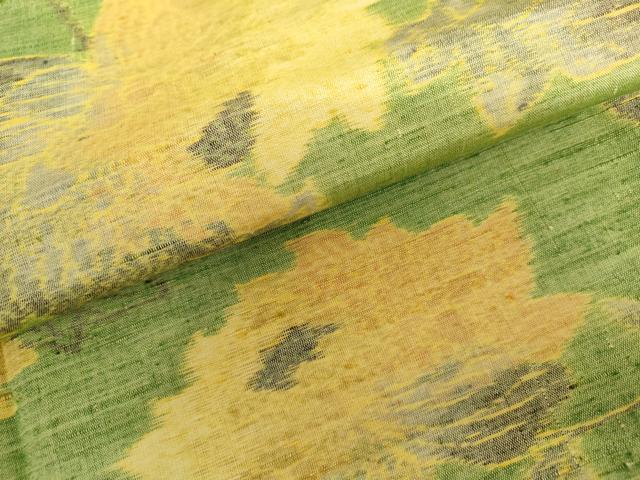 平和屋着物●上質な紬　草花文　正絹　逸品　未使用　AABI2502cs