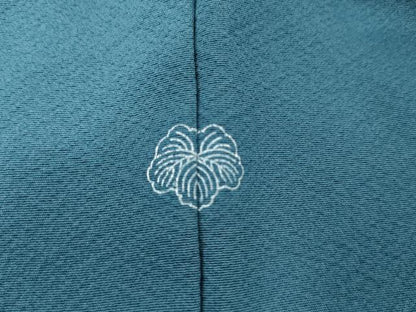 平和屋着物●本草木染作家　圓啓　色無地　紺碧色　ロング丈　正絹　逸品　AABI2508cs