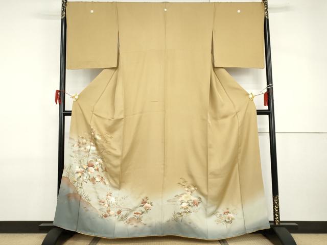 平和屋着物●豪華色留袖　風景草花文　暈し染め　金彩　正絹　逸品　AABI2509cs